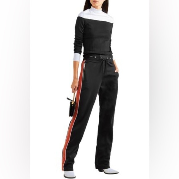 Givenchy Two Tone Ribbed Stretch Knit Turtleneck Sweater Black & White sz XS/S - Picture 1 of 15